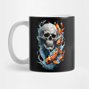 Koi Fish and Skull Mug